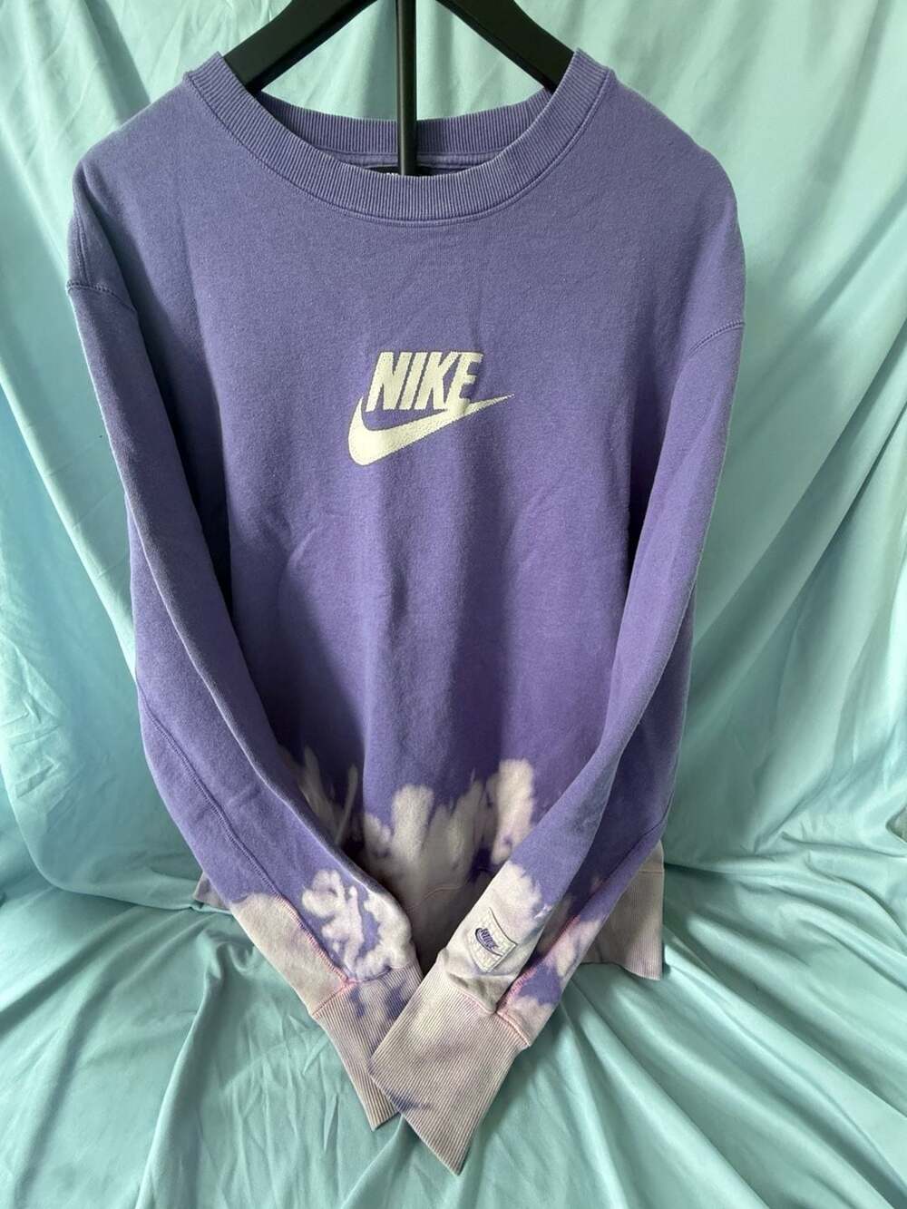 Nike Sportswear Unity French Terry Crewneck Sweatshirt Purple Acid Wash